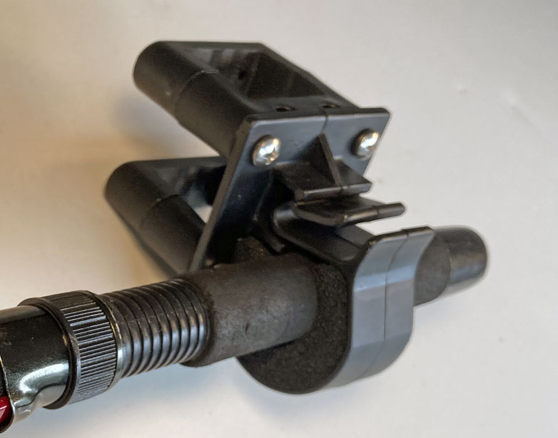 Fishing Rod Holder for Pontoon Boats holding fishing rod handle