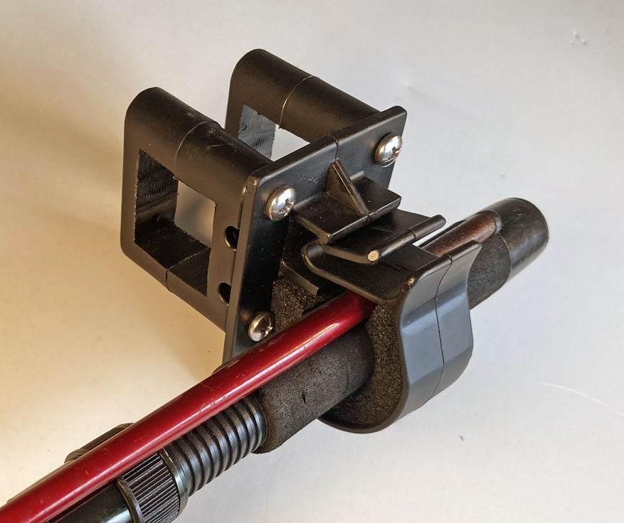 Fishing Rod Holder for Pontoon Boats holding rod handle and take apart rod